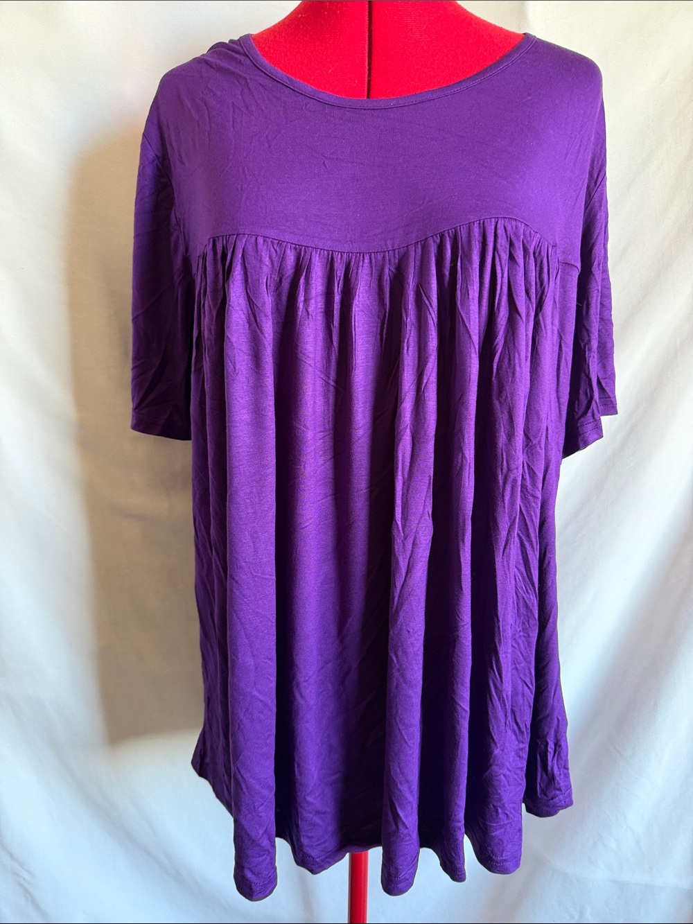 Women's Purple Babydoll Tunic Top